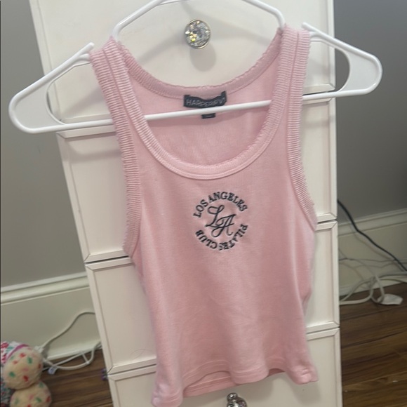 Harper Pink Ribbed Tank Top - Picture 7 of 7